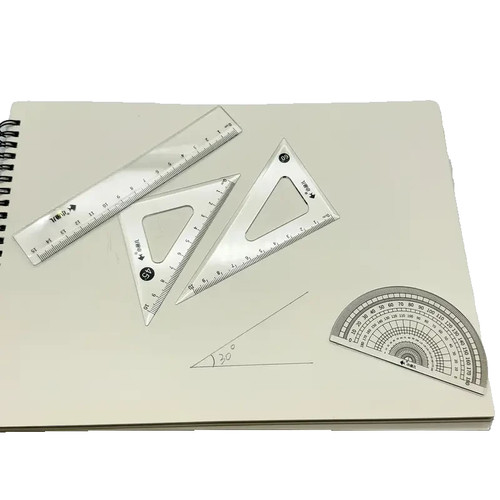 Maths geometry set 4pcs - set, ruler