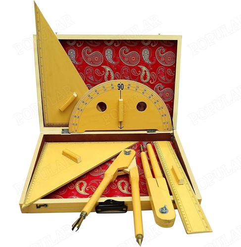 Set geometry wooden teacher - geometry,