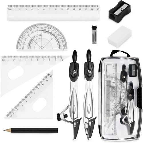 10pcs maths set geometry kit - set, |