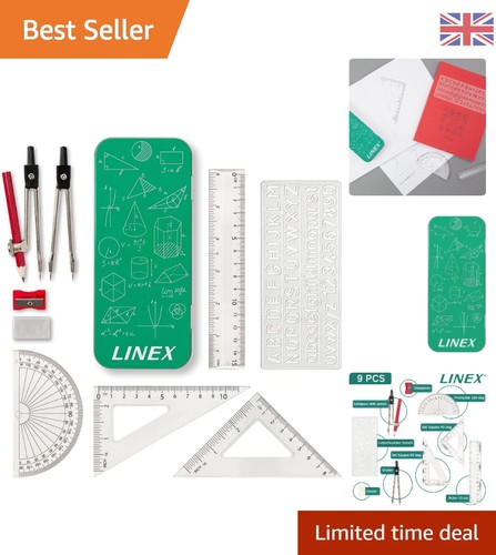 Transparent ruler and compass - ruler,