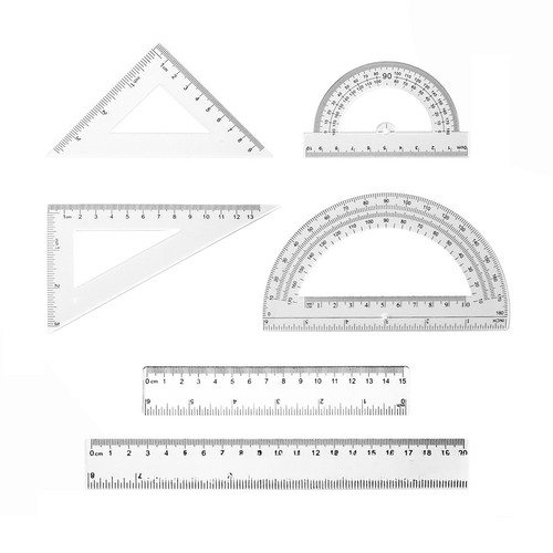 6pcs clear plastic - clear,