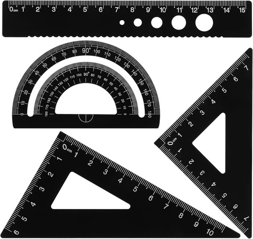 Metal protractor set - protractor,
