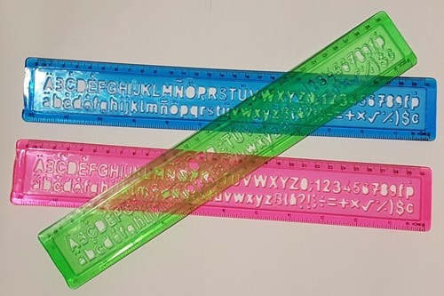 30cm ruler letter stencil - letter,