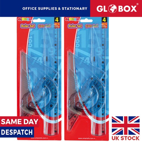 4pcs geometry ruler set back - ruler,